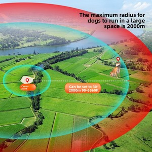 GPS Drahtloser Hundezaun Intelligentes Trainingsgerät Wasserdichtes Elektroschock-Halsband mit Schock- und Vibrationsfunktion - Product Image 3