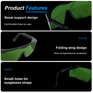 نظارات أمان ليزرية OD5 OD7 800-1100 للقطع بالألياف مضادة للخدش نظارات واقية للعمل واللحام بالليزر - Product Image 4