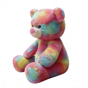 Oso de Peluche Personalizado Arcoíris, Oso de Peluche con Degradado de Color Pastel en Espiral, Pelaje Suave - Product Image 4