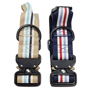 Striped Tactical <b>Dog</b> <b>Collar</b>, Adjustable Nylon Padded Pet <b>Collar</b> with Heavy Duty Metal Buckle for Medium <b>Large</b> <b>Dogs</b> - Product Image 4