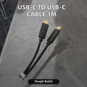 Macho Loại C Cáp dữ liệu 1M nylon PVC <span class=keywords><strong>USB</strong></span> 3.0 nối sạc nhanh 3A cho máy tính điện thoại di động MP3/MP4 Máy nghe nhạc đen bện - Product Image 2