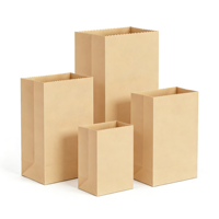 Sacs en papier à fond carré personnalisés en gros, design à ouverture automatique, qualité alimentaire pour la restauration rapide