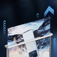 Ultra-grand écran, boîte à lumière de bureau carrée à 2 côtés, boîte à lumière LED à cadre en aluminium pour chaînes de magasins