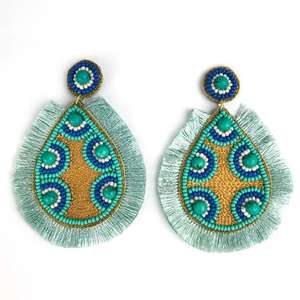 Qualité supérieure à la mode à la main perlée Cap forme boucles d'oreilles bijoux boucles d'oreilles pour les femmes utilisation décontractée boucle d'oreille à vendre - Product Image 4