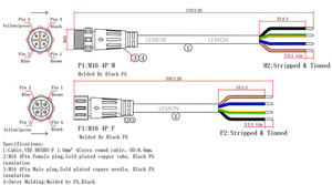 Vườn dây Giải pháp t Loại không thấm nước chi nhánh dẫn ánh sáng Cáp nối Doanh 2 3 4 Pin IP68 - Product Image 6