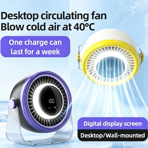2 in 1 <b>Wall</b> Mounted <b>Desk</b> Fan 100 Speed Digital Display USB Rechargeable 3000mAh Ultra Quiet Cooling for Home Office Ice-like Coo - Product Image 6