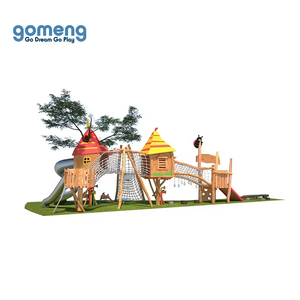 Wholesale Tree <strong>House</strong> Portfolio Outdoor Children's Playground Made of Wood Kids Outdoor <strong>Wooden</strong> Playground - Product Image 2