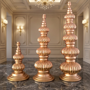 Ensemble de colonnes décoratives en métal doré élégant pour la décoration de mariage - Product Image 4