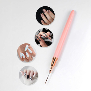 Lot de 5 pinceaux liner polychromes pour ongles, stylos de peinture gel UV pour dessin de lignes longues et conception de manucure - Product Image 2