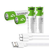 بطارية AA قابلة لإعادة الشحن عبر منفذ USB من النوع C من سمارتولز، غير R6p، بقدرة 2600 مللي واط في الساعة، طراز Sum-3، 1.5 فولت، خلية جافة من الزنك والكربون للمصابيح اليدوية