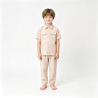 Ensemble de vêtements pour enfants, modèle LF003, taille 22-30, vêtements d'été pour garçons, t-shirt polo, ensemble de vêtements pour enfants en 2 pièces