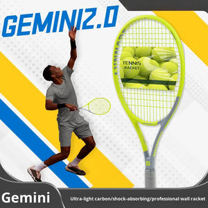 Raquettes de tennis récréatives pour adultes, poignée en aluminium portable, fibre de carbone, 27 pouces, raquette d'entraînement pour hommes, femmes, étudiants - Product Image 2