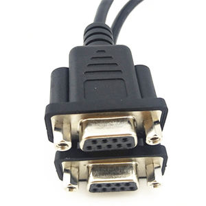 卸売DB9シリアル<span class=keywords><strong>RS232</strong></span>オス-デュアルメススプリッターY2wayケーブルコンピューター用 - Product Image 2