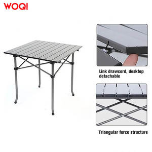 Silla Plegable Woqi para Exteriores, Portátil, de Aluminio y Acero, Color Café, con Tela Oxford 600D y Cubierta Antideslizante para los Patas - Product Image 4