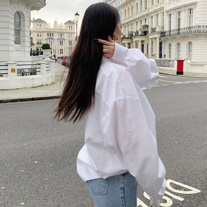 Clacive calle Tops para mujer blusas de manga larga de 2020 algodón con cuello blanco de otoño señoras blusas - Product Image 4