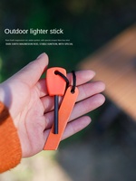 Allume-feu compact Panda PD-1636 pour survie en extérieur, avec pierre à allumer et manche en bois, garantie 2 ans, pour le camping