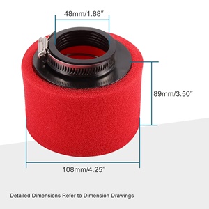 <span class=keywords><strong>Filtre</strong></span> à <span class=keywords><strong>Air</strong></span> GOOFIT 48mm <span class=keywords><strong>Mousse</strong></span> Éponge de Remplacement pour Moto <span class=keywords><strong>Scooter</strong></span> Vélo Dirt Pit ATV GY6 50cc Rouge - Product Image 2