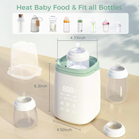 Calentador de Biberones Premium, 110V, Enchufe Europeo, Acero Inoxidable, Control Inteligente de Temperatura, Tecnología de Baño de Agua, Alimentación Automática