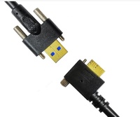 USB 3.0 AM Micro BM Kabel Dual M3 Schraub verriegelung Schneller Versand 0,3 m/1m/2m Geflecht zum Aufladen von Daten synchron isations computern Zubehör Lager