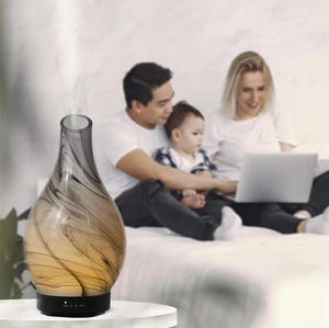 7 màu hương liệu thủy tinh tạo độ ẩm mát sương mù điện Cài đặt bàn khuếch tán hương thơm cho nhà 1 năm bảo hành - Product Image 6