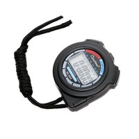 Stopwatch Elektronik Profesional Digital Klasik Sederhana dengan Layar LCD, Kronograf, 2 Memori, Pemantauan Waktu, Perangkat Pelacak
