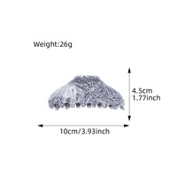 Kinling OEM Design Personnalisé, Grand Carré Géométrique en Acétate de Cellulose Rose Marbré Coréen 10cm, Unisexe, pour Cheveux, Fête et Usage Quotidien