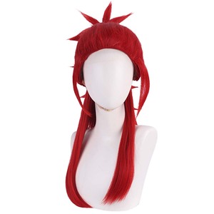 Perruque longue queue de cheval rouge bordeaux pour cosplay <span class=keywords><strong>Renji</strong></span> Abarai (Anime) - Modèle AOKG-086 - Product Image 5