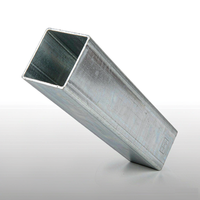 Tube carré prégalvanisé en acier zingué, section creuse carrée, tube ERW pour structure de support d'équipement