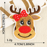 Patch de broderie thermocollant de Noël sur mesure en gros Applique en tissu écologique pour vêtements étiquette de patchs brodés
