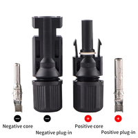 Connecteurs solaires mâles/femelles 2,5/4/6 mm² avec clés de serrage 1000V/30A IP67 étanches pour câbles de panneaux solaires DC