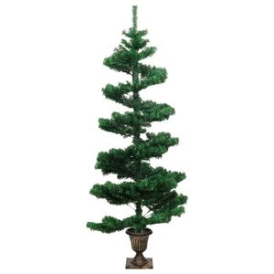 W2B VidaXL 180 cm verde PVC medio vortice albero di natale di alta qualità artificiale con supporto in metallo per decorazioni natalizie - Product Image 3