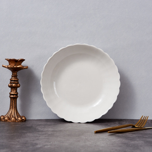 Thân Thiện Với Môi Đơn Giản Màu Trắng Sứ Đồ Ăn Đặt Bền Máy Rửa Chén An Toàn Tấm Bát Cho Các Bên Nhà-Dịch Vụ Bộ Đồ Ăn Bộ - Product Image 3