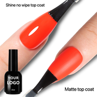 Vente en gros de gel de finition mat professionnel transparent de haute qualité, gel UV à retirer par trempage, gel de finition mat pour manucure