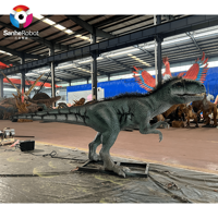 Model Dinosaurus Mekanik Animasi Tahan Air Kustom untuk Taman, Robot Dinosaurus Artifisial Realistis, Model Hewan Dinosaurus