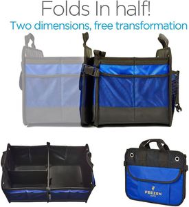 Organisateur de coffre de voiture idéal pour les SUV, les véhicules, les camions, les voitures, les mini-fourgonnettes, les constructions durables et antidérapantes. - Product Image 2