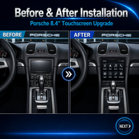 Lecteur multimédia d'écran Android pour Porsche Boxster 718 911 2013-2015, autoradio GPS DVD, navigation audio