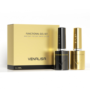 <span class=keywords><strong>VENALISA</strong></span> Nouveau Gel UV Transparent de Haute Qualité 10ml, 2x Couche de <span class=keywords><strong>Base</strong></span> et Top <span class=keywords><strong>Coat</strong></span> Brillant, Longue Durée, Soak Off pour Vernis à Ongles - Product Image 1