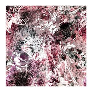 Polyester krep yumuşak şifon özel dijital koyu tasarım baskı orta ve yaşlı yaşlı kadınlar cila kısa elbise kumaş - Product Image 3