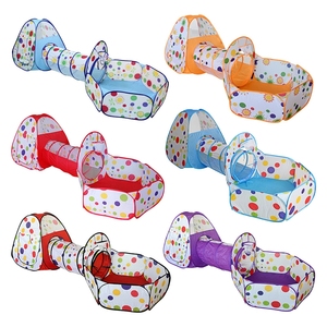 OEM Tenda Terowongan Anak-anak Bermain 3 In 1, Tenda Terowongan Tiup Anak-anak 3 In 1 untuk Anak-anak