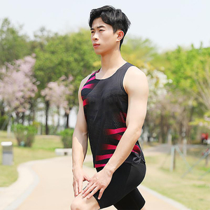 เสื้อแขนกุดโชว์กล้ามแขนกุดสำหรับผู้ชายเสื้อออกกำลังกายแขนกุดคอกลมถักสำหรับผู้ชาย - Product Image 3
