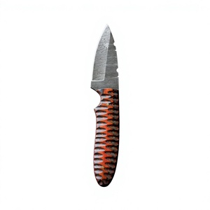 Cuchillo de Hoja Fija con Punta de Gota, Acero de Damasco Forjado, 20 cm, Mango de Madera Pakka Azul, Garantía de 3 Años, para Camping, Caza, Bricolaje y Supervivencia - Product Image 4
