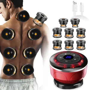 Masseur corporel électrique à ventouses 8 tasses, Gua Sha, ventouses à aspiration sous vide, <span class=keywords><strong>anti</strong></span>-<span class=keywords><strong>cellulite</strong></span>, magnétothérapie, raclage, brûleur <span class=keywords><strong>de</strong></span> graisse - Product Image 1