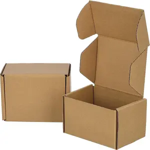 Индивидуальная конструкция, доставка гофрированной коробки, биоразлагаемая упаковочная коробка из крафт-бумаги для пищевых продуктов