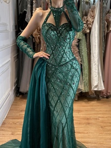 Serene Hill LA73322 Vestido <span class=keywords><strong>de</strong></span> Noche Verde Halter con Cuentas Estilo Sirena Dubai 2026 Elegantes <span class=keywords><strong>Vestidos</strong></span> <span class=keywords><strong>de</strong></span> Fiesta para Mujer - Product Image 3
