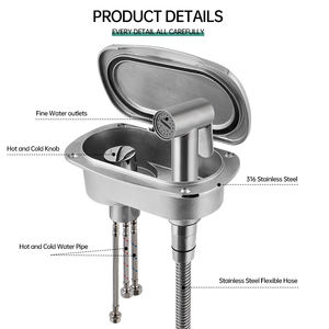 Kit Doccia da Coperta Nautico a Incasso Nascosto per Specchio di Poppa per Yacht, Camper e Roulotte - Product Image 4