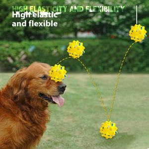 Nueva pelota de juguete para mascotas ETPU, juguete para palomitas de maíz, resistente a la masticación, limpieza de dientes de perro, pelota de juguete para perros de alto rebote - Product Image 3