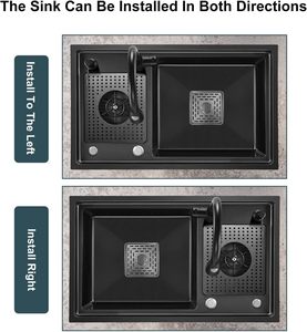 <span class=keywords><strong>Lavello</strong></span> ad alta pressione cucina <span class=keywords><strong>lavello</strong></span> in acciaio inossidabile 304 Nano fatto a mano a fessura singola lavabo da banco Bar latte Tea Cafe - Product Image 5