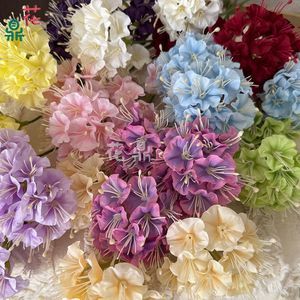 Fleurs d'hortensia artificielles Hua Ding en soie, branche unique, pour décoration de mariage, maison, hôtel, photographie - Product Image 5