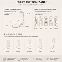 Chaussettes de yoga et de sport en coton pour femmes 2026, chaussettes de ballet antidérapantes en coton, chaussettes de Pilates antidérapantes avec logo de marque personnalisé
