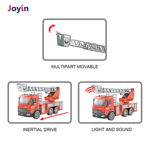 Set <span class=keywords><strong>Giocattolo</strong></span> Veicolo di Soccorso 1:18 con Funzione a Inerzia e Suono Realistico Camion dei <span class=keywords><strong>Pompieri</strong></span> con Scala per Bambini - Product Image 5
